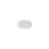 Bonna China Loop 7.5" x 4.25" x h:1" Oval Warm White Porcelain Platter (Set of 2)